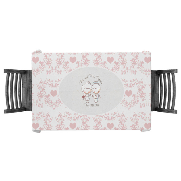 Custom Wedding People Tablecloth - 58"x58" (Personalized)