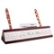 Wedding People Red Mahogany Nameplates with Business Card Holder - Angle