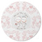 Wedding People Round Rubber Backed Coaster (Personalized)