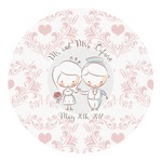 Wedding People Round Decal - Large (Personalized)