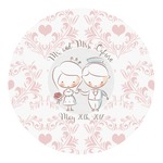 Wedding People Round Decal - Small (Personalized)