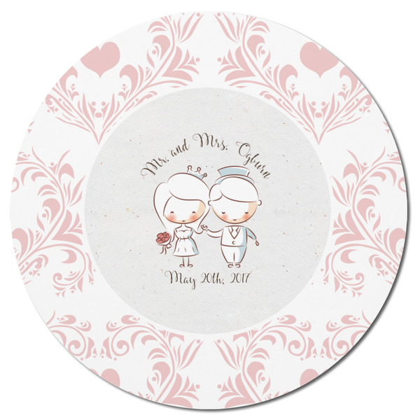 Wedding People Round Fridge Magnet - FRONT