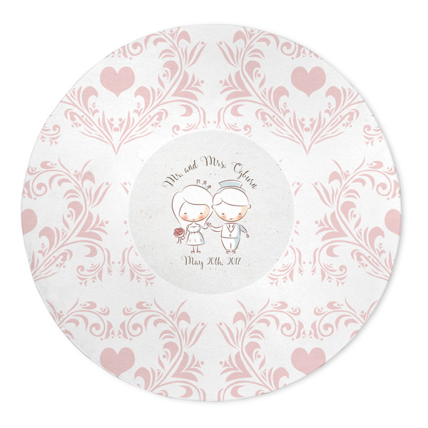 Custom Wedding People 5' Round Indoor Area Rug (Personalized)