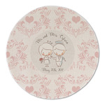 Wedding People Round Linen Placemat (Personalized)
