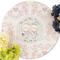 Wedding People Round Linen Placemats - Front (w flowers)