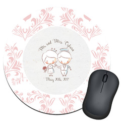 Wedding People Round Mouse Pad (Personalized)