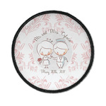Wedding People Iron On Round Patch w/ Couple's Names