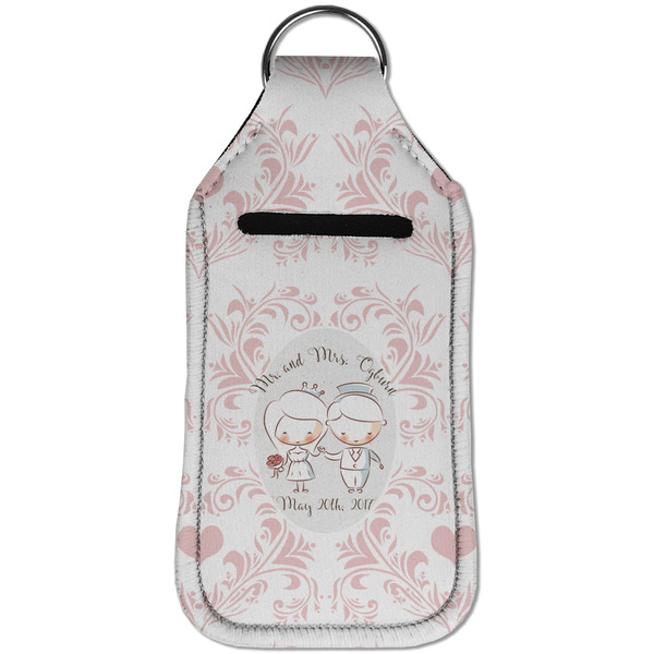 Wedding People Sanitizer Holder Keychain - Large (Front)