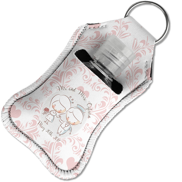 Wedding People Sanitizer Holder Keychain - Small in Case