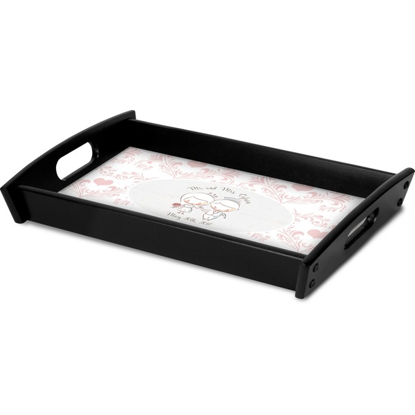 Wedding People Serving Tray Black - Corner