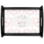 Wedding People Black Wooden Tray - Large (Personalized)