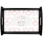 Wedding People Black Wooden Tray - Small (Personalized)