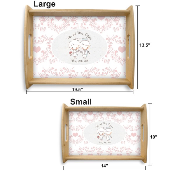 Wedding People Serving Tray Wood Sizes