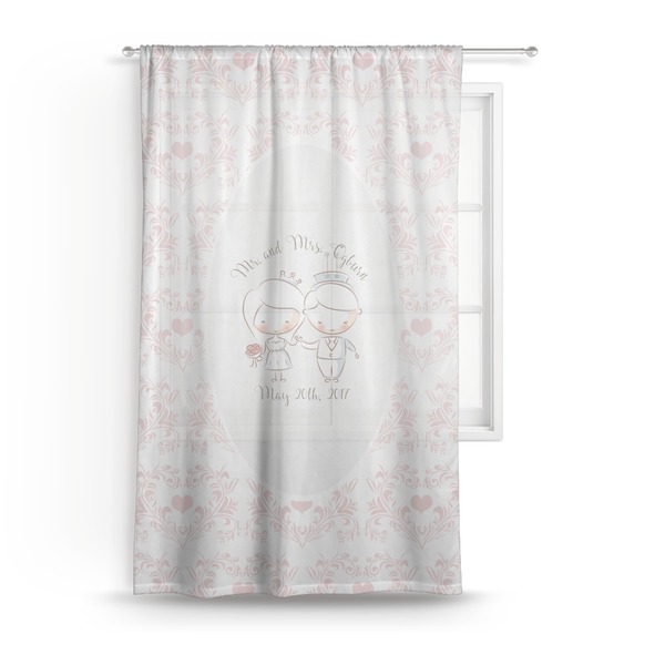 Custom Wedding People Sheer Curtain - 50"x84" (Personalized)