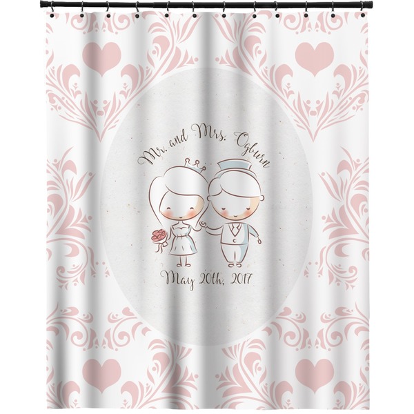 Custom Wedding People Extra Long Shower Curtain - 70"x84" (Personalized)