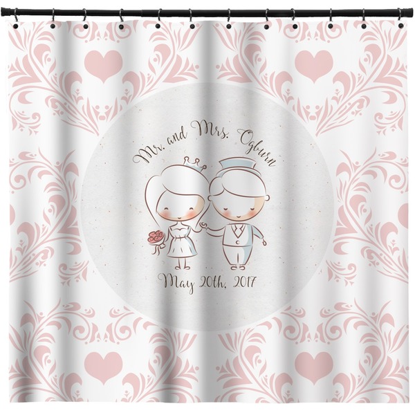 Custom Wedding People Shower Curtain - 71" x 74" (Personalized)