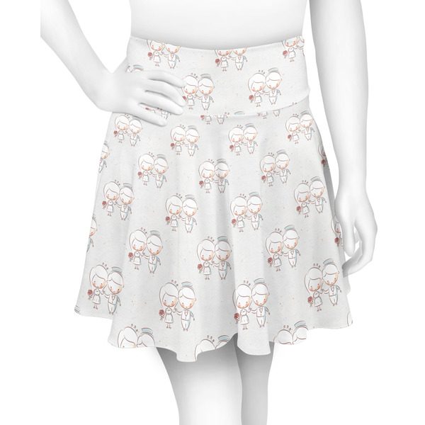 Custom Wedding People Skater Skirt - 2X Large