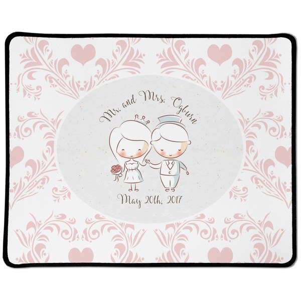 Custom Wedding People Large Gaming Mouse Pad - 12.5" x 10" (Personalized)