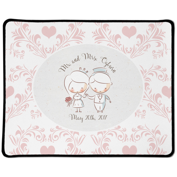 Custom Wedding People Large Gaming Mouse Pad - 12.5" x 10" (Personalized)