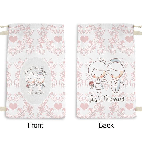 Wedding People Small Laundry Bag - Front & Back View
