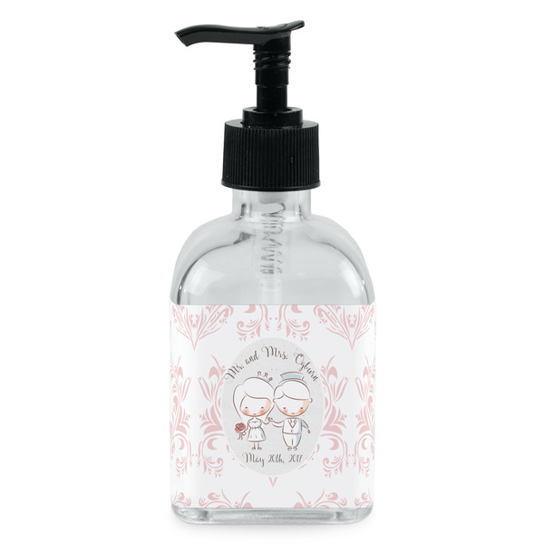 Custom Wedding People Glass Soap & Lotion Bottle - Single Bottle (Personalized)