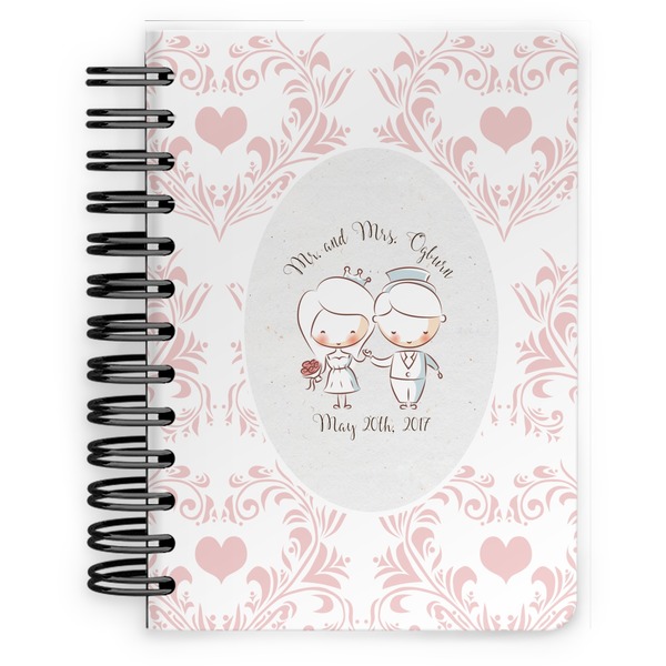 Custom Wedding People Spiral Notebook - 5x7 w/ Couple's Names