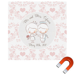 Wedding People Square Car Magnet - 6" (Personalized)