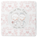 Wedding People Square Rubber Backed Coaster (Personalized)