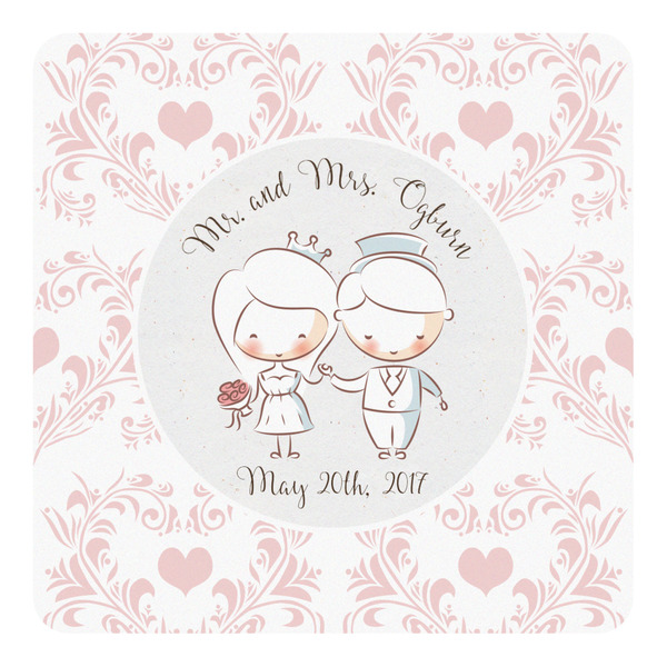 Custom Wedding People Square Decal - Small (Personalized)