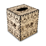 Wedding People Wood Tissue Box Cover (Personalized)