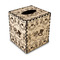 Wedding People Square Tissue Box Covers - Wood - Front