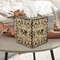 Wedding People Square Tissue Box Covers - Wood - In Context