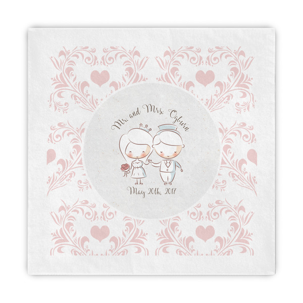 Custom Wedding People Decorative Paper Napkins (Personalized)