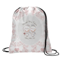 Wedding People Drawstring Backpack - Small (Personalized)