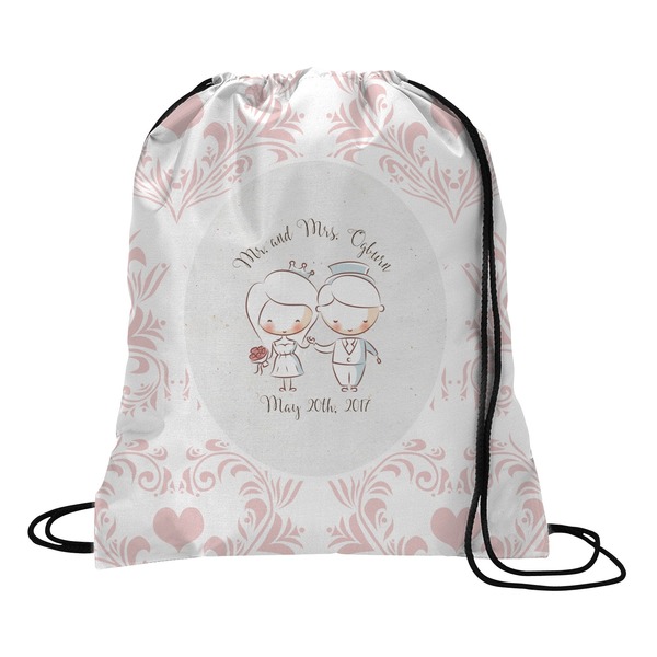 Custom Wedding People Drawstring Backpack - Small (Personalized)