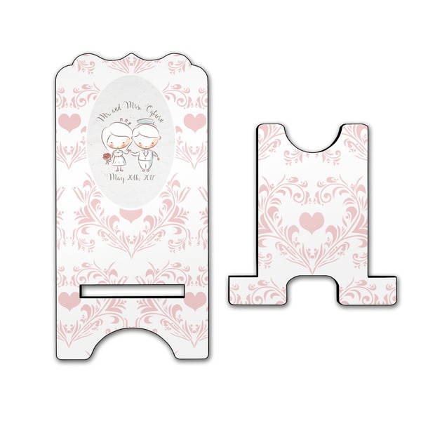Wedding People Stylized Phone Stand - Front & Back - Large