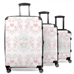 Wedding People 3 Piece Luggage Set - 20" Carry On, 24" Medium Checked, 28" Large Checked (Personalized)