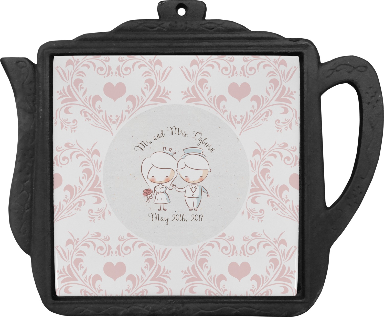 Wedding People Teapot Trivet (Personalized) YouCustomizeIt