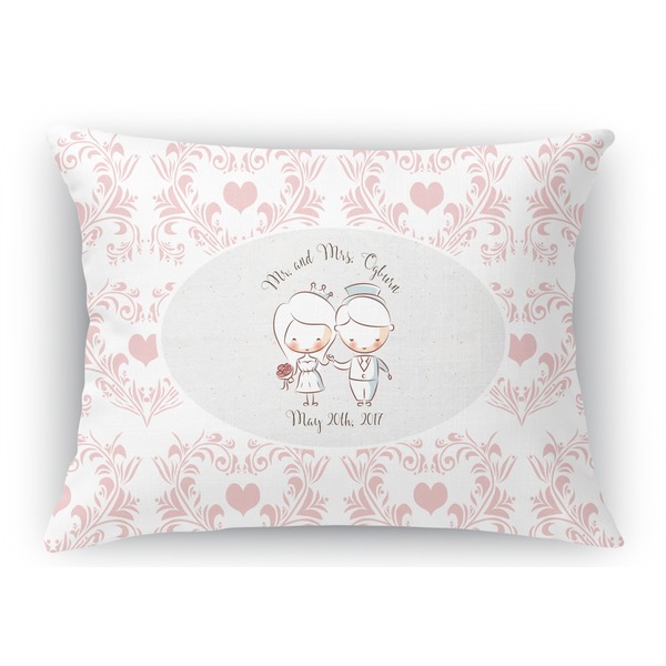 Custom Wedding People Rectangular Throw Pillow Case (Personalized)