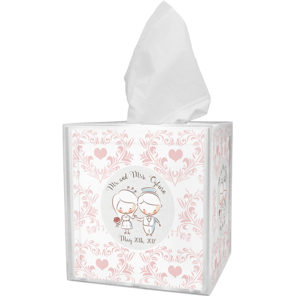 Custom Wedding People Tissue Box Cover (Personalized)