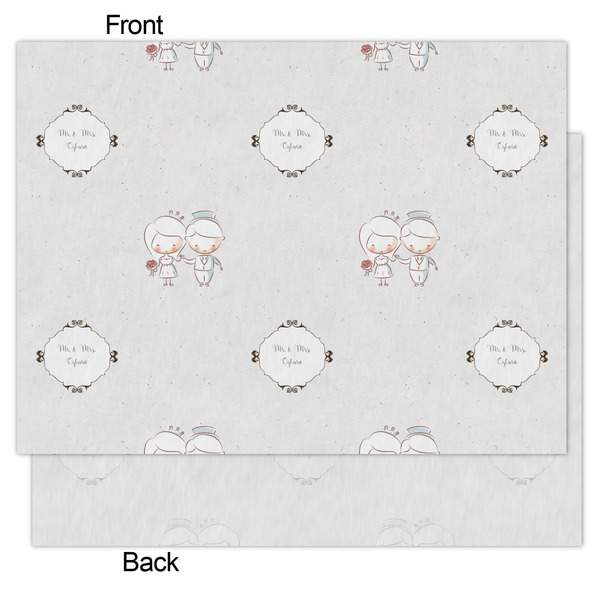 Wedding People Tissue Paper - Lightweight - Medium - Front & Back