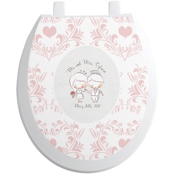 Wedding People Toilet Seat Decal - Round (Personalized)