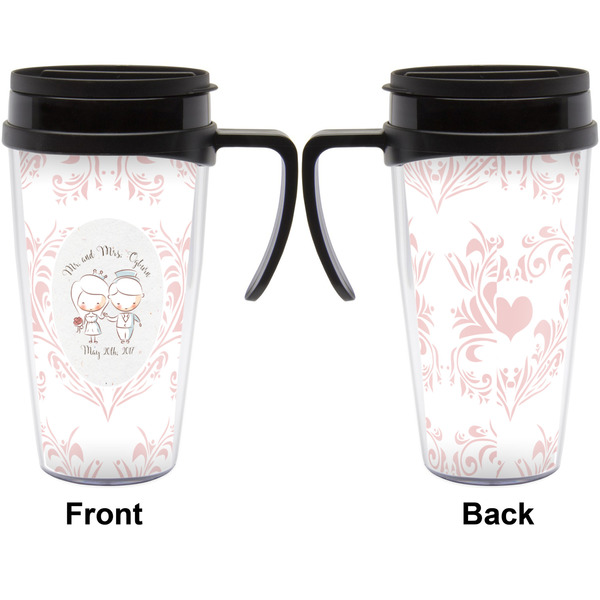 Wedding People Travel Mug with Black Handle - Approval