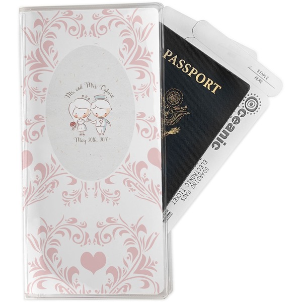 Custom Wedding People Travel Document Holder