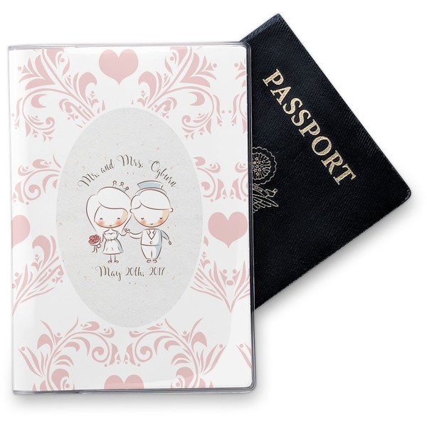 Custom Wedding People Vinyl Passport Holder (Personalized)