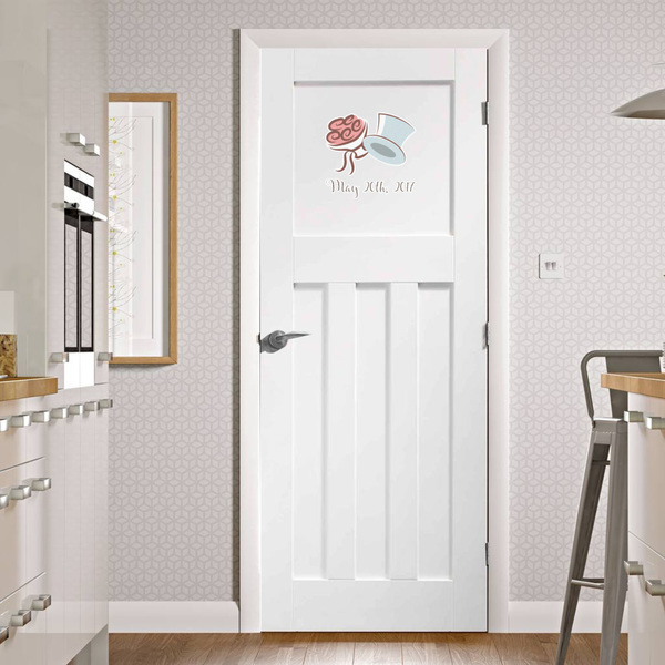 Wedding People Wall Graphic on Door