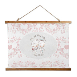 Wedding People Wall Hanging Tapestry - Wide (Personalized)