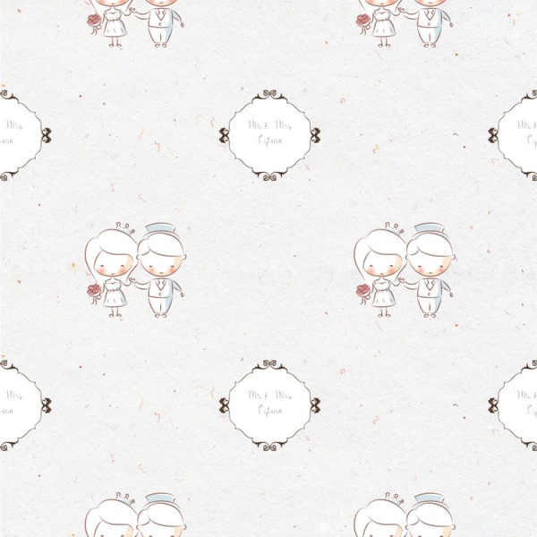 Custom Wedding People Wallpaper & Surface Covering (Water Activated 24"x 24" Sample)