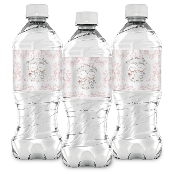 Wedding People Water Bottle Labels - Front View