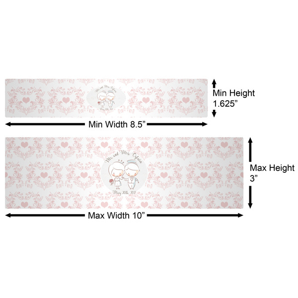 Wedding People Water Bottle Labels w/ Dimensions